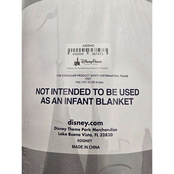 New - Walt Disney World Cinderella Castle Throw Blanket, 40" x 60" - Picture 6 of 8